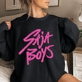 thumbnail image 1 of Pop cazadora para niña Demo-n Hunters Printed Anime Print Long-Sleeved Sweatshirt 1*Top （Black）, 1 of 3