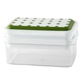 thumbnail image 1 of CNKOO 1 Set Ice Cube Tray with Ice Shovel 28 Grids Foldable Lid Press Demoulding Stackable Low Temperature Resistance DIY Ice Tray for Kitchen, 1 of 8