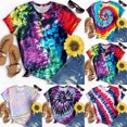 thumbnail image 4 of Tops Para Mujer Blusa Casual Elegante Camiseta de Manga Corta Con Cuello Redondo Y Estampado Causal de Moda Odeerbi  ODB161216, 4 of 4