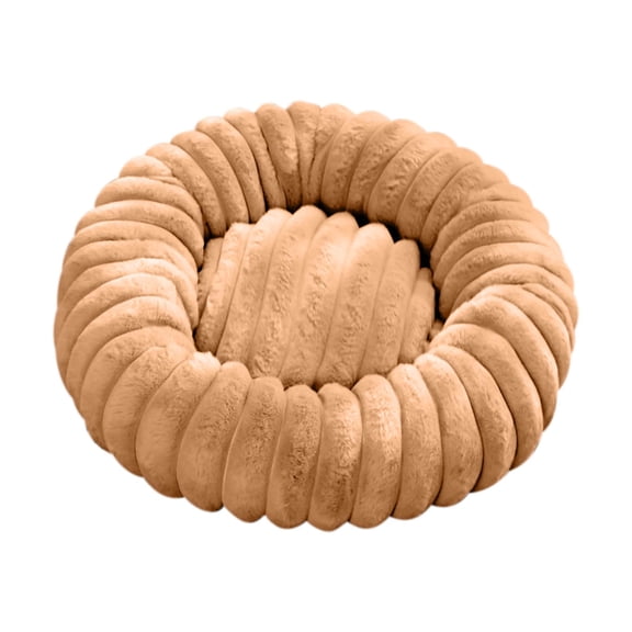 FYTPOV Donut Cat Beds for Indoor Cats, Calming Dog Bed Round Cute Puppy Bed with Non-Slip Bottom, Fluffy Washable Pet Bed for Puppy Kitten, 15.7in