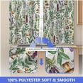 thumbnail image 4 of Spring Floral Kitchen Curtains - Botanical Leaf Rustic Small Short Cafe Tier Curtains for Living Room Rod Pocket Window Drapes 36 Inch Length 2 Panels Set 28"x36", 4 of 5
