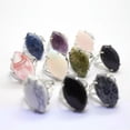 thumbnail image 3 of HOOUN Crystal Quartz Stone Chakra Finger Ring Open Adjustable Healing Reiki Gift 1PC-Amethyst, 3 of 6