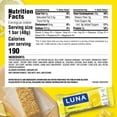 thumbnail image 3 of LUNA Bar - LemonZest Flavor - Gluten-Free - Non-GMO - 7-9g Protein - Made with Organic Oats - Low Glycemic - Whole Nutrition Snack Bars - 1.69 oz. (6 Pack)- Pack of 2, 3 of 5