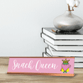 thumbnail image 2 of Snack Queen, Strawberry Gold Frame, Desk Sign (2x8“), 2 of 3