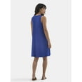 thumbnail image 4 of Time and Tru Women’s Sleeveless Knit Swing Dress, Sizes XS-XXXL, 4 of 4