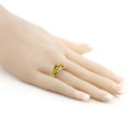thumbnail image 3 of Gem Stone King 18K Yellow Gold Plated Silver Yellow Citrine Ring for Women (1.92 Cttw, Heart Shape 6MM, Gemstone Birthstone, Available in Size 5, 6, 7, 8, 9), 3 of 3