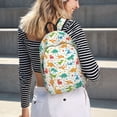 thumbnail image 5 of Disketp Dinosaur print Canvas Backpack Lightweight Travel Daypack Student Rucksack Laptop Backpack-Small, 5 of 5