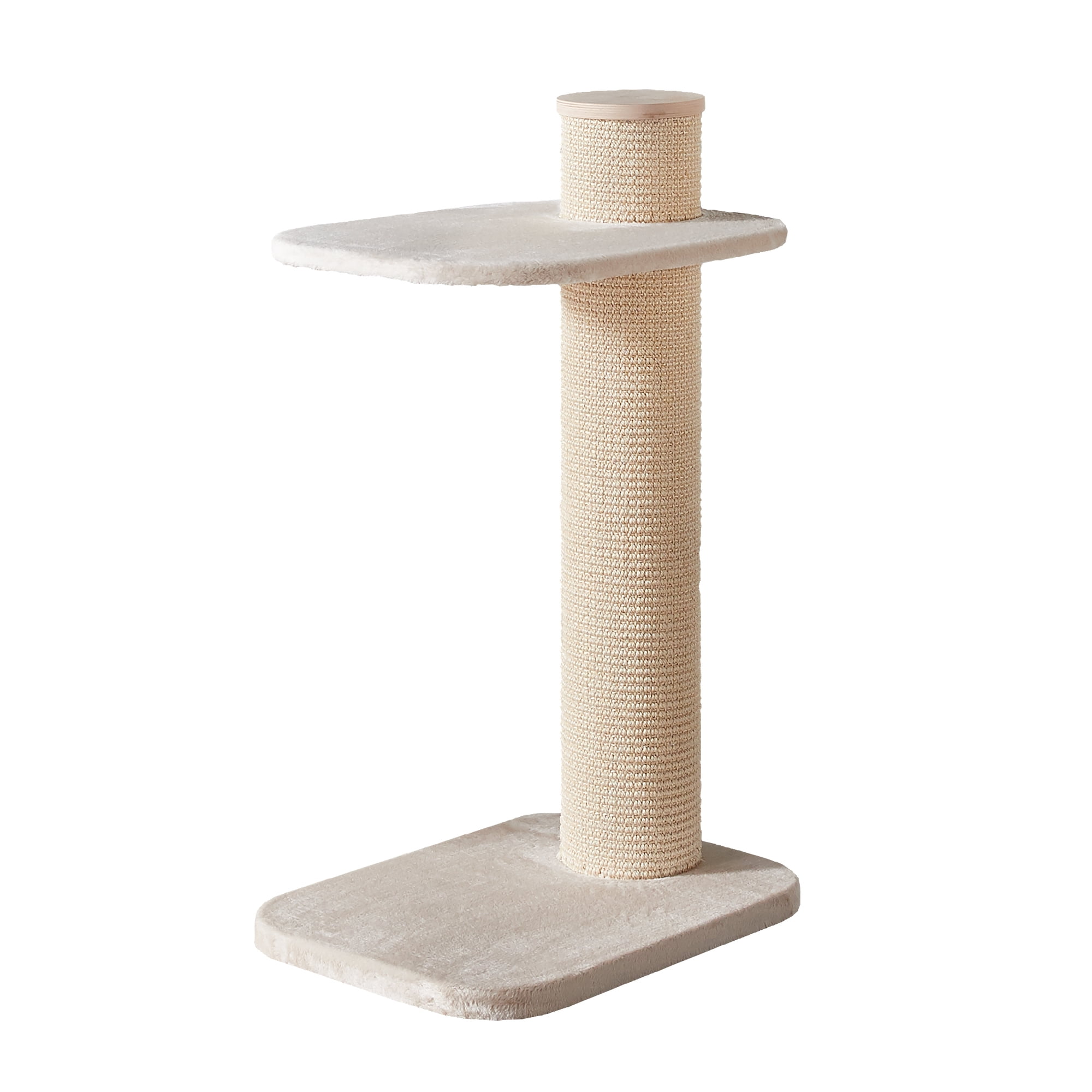 Two by Two Austin Cat Tree 2 - Beige Scratching Post Cat Furniture - 38.2 in. Tall