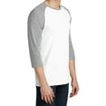 thumbnail image 4 of Mafoose Men's Young Very Important Tee 3/4-Sleeve Raglan Light Heather Grey/ White X-Small, 4 of 4
