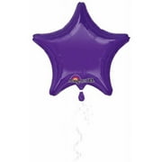 19 inch Star - Quartz Purple Anagram Foil Mylar Balloon - Party Supplies Decorations