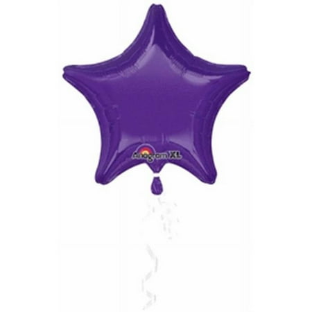 19 inch Star - Quartz Purple Anagram Foil Mylar Balloon - Party Supplies Decorations