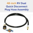 thumbnail image 5 of Flame King Dual Quick Connect Propane Hose, Propane Gas Hose for LP Gas, 1/4" Diameter, 48" Long – Ideal for Grilling on National Tequila Day, 5 of 9