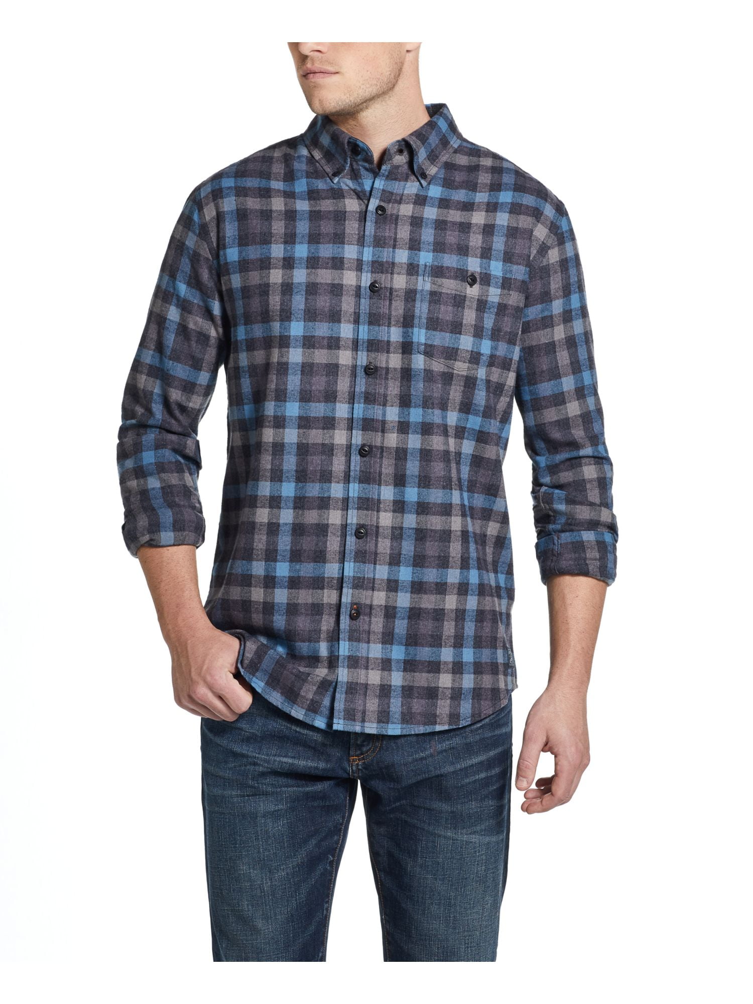Blue Plaid Long Sleeve Casual Shirt 