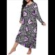 thumbnail image 1 of Camisón de Larga para Mujer, Estampado, Camiseta, Vestido de Dormir Mariposa Morada XXL, 1 of 6