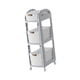 thumbnail image 5 of Cesta de lavandería con carrito de almacenamiento móvil, organizador extraíble que ahorra espacio, cesta de almacenamiento deslizable para cosméticos, 3 capas, 5 of 8