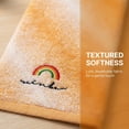 thumbnail image 3 of REGALWOVEN Rainbow Embroidered Gradient Cotton Hand Towels, 2 Pack Soft Absorbent Decorative Towels for Bathroom, Travel Orange 28" x 13", 3 of 7