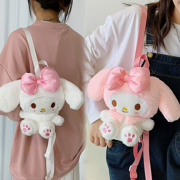 Sanrio My Melody peluche sac dos Kawaii animaux en peluche jouets Anime Sanrio peluche pour sac sacs bandouli re sacs dos en peluche pour les