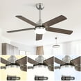 thumbnail image 4 of Pedestal Fan, 42 Inch Ceiling Fan 5 Blades Noiseless Reversible Dc Motor Remote Control With Led Light, Nickel Tower Fan,Mdf Desk Fan, Electrical Appliances Fans, 4 of 10