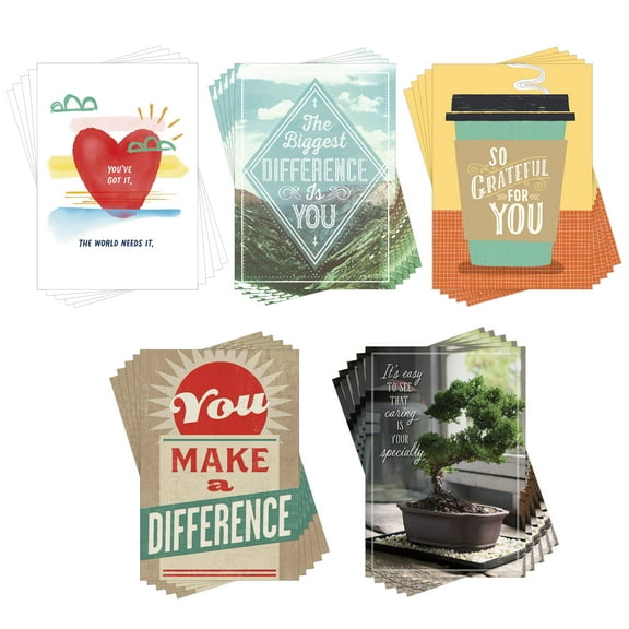 Hallmark Business Bulk Assorted Appreciation Cards (You Make a Difference), 25 ct.