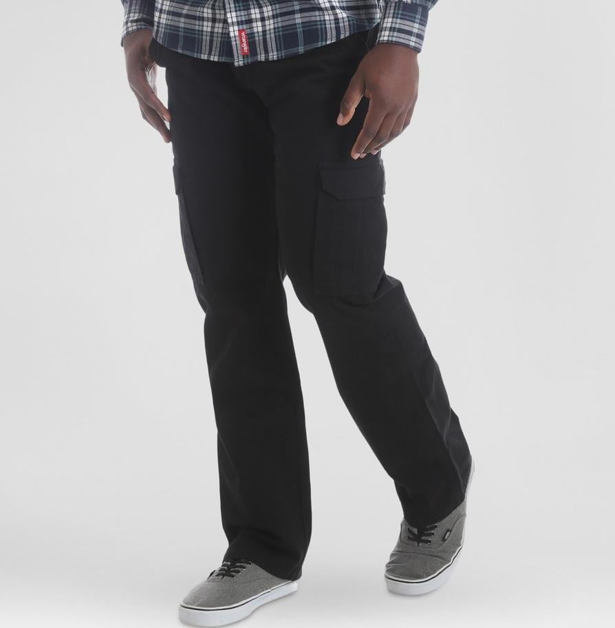Wrangler Men's Relaxed Fit Straight Cargo Pants - Black - 38x32 -  