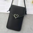 thumbnail image 3 of GEZHEN Bag Bag Touchable Shoulder Crossbody Change Bag Phone Women's Leather Wallet Bag Heart-Shaped Metal Chain Shoulder Crossbody Transparent Touch Screen Mobile Phone Bag, 3 of 4