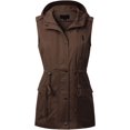 thumbnail image 1 of ORUYROP Women's Lightweight Front Zipper Solid Utility Anorak Hoodie Vest/Jacket, 1 of 5