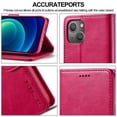 thumbnail image 5 of Dteck Case For Apple iPhone 14 Plus, Premium Leather Wallet Wireless Support with 3 Card Slots, Magnetic Closure Flip Kickstand RFID Credit Holder Cover, Rose, 5 of 5