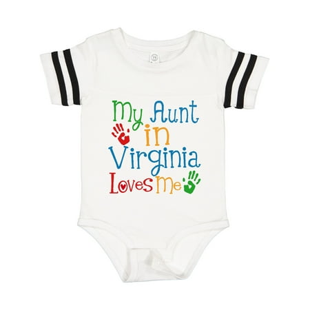 

Inktastic My Aunt in Virginia Loves Me Gift Baby Boy or Baby Girl Bodysuit