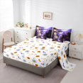 thumbnail image 5 of Feelyou Kawaii Ghost Twin Bedding, Spooky Pumpkin Bedding Comforter Set, Purple Orange, Halloween Reversible, 7 Pieces, 5 of 7