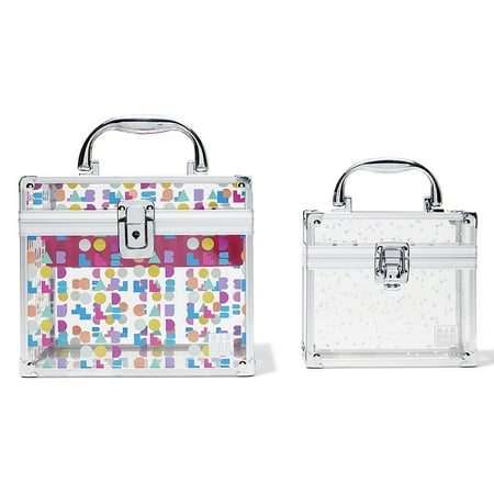 Caboodles Prima DonnaTM Cosmetic Train Case, Multicolor w/Glitter, Small