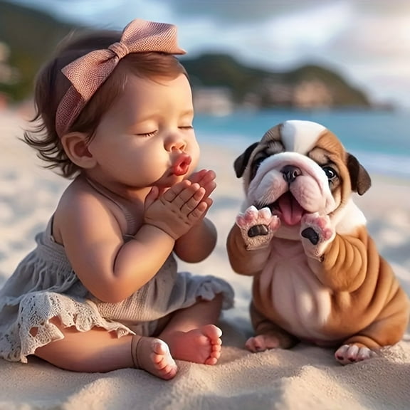 Diamond Painting Kits for Adults Man and Dog Theme Full Drill DIY Diamond Art for Adults Beginners Picture Art Crystal Painting for Home Wall Decor