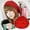Red, variant on Elegant Ladies Wool Beret Knit Hat for Autumn Winter Season Warm Soft Comfortable Fashion Headwear Accessory