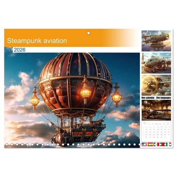 Steampunk aviation (Monthly Wall Calendar 2026 11.7 x 16.5 (open)), CALVENDO 14 Month Calendar