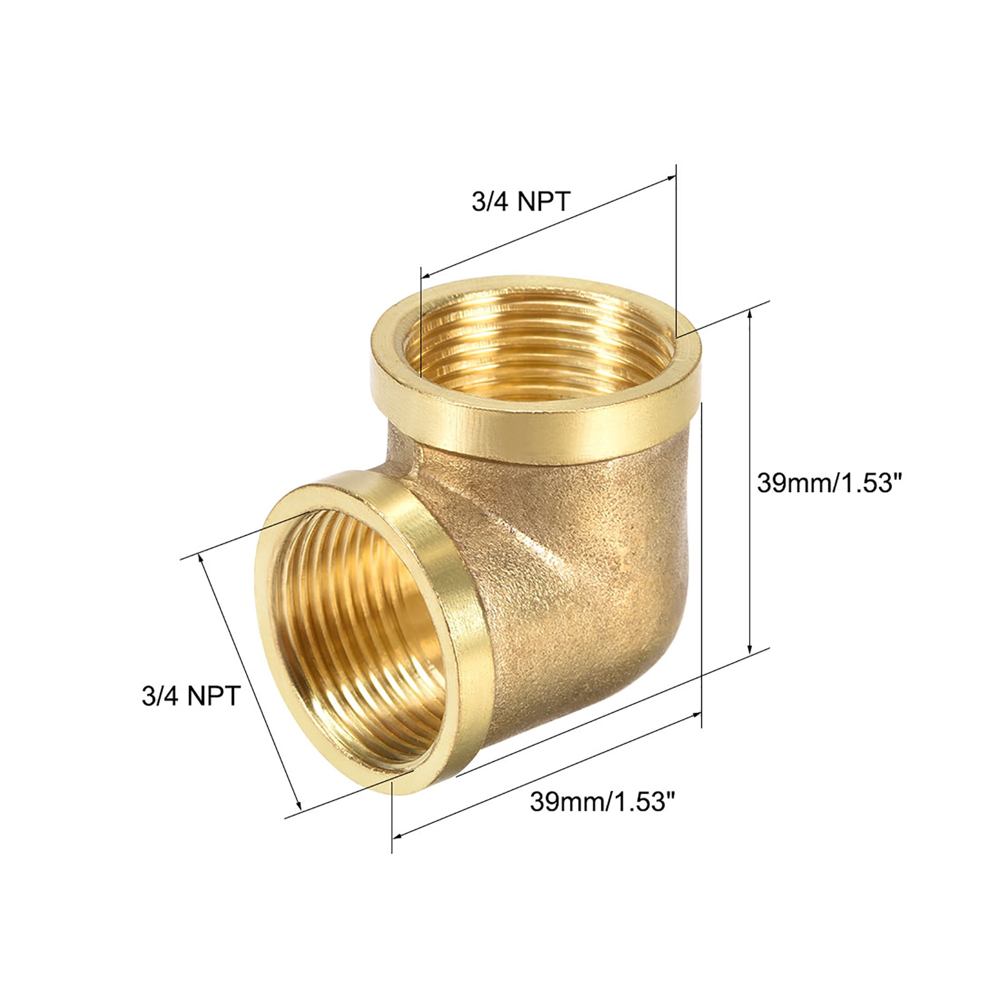1/2 Female to 1/2 Female Thread Pipe 90 Degree Forged Elbow with Teflon Tape ZLYY 2Pcs Brass Pipe Fitting 1/2 Female to 1/2 Female Thread Pipe 90 Degree Forged Elbow with Teflon Tape ZLYY 2Pcs Brass Pipe Fitting