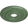 thumbnail image 3 of Ekena Millwork 16 1/4"OD x 3 5/8"ID x 1"P Wreath Ceiling Medallion (Fits Canopies up to 5 1/2"), Hand-Painted Athenian Green, 3 of 6