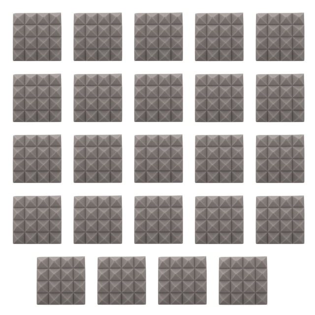 Mats acústicos en forma de pirámide de 22 piezas Pasteles prácticos a prueba de sonido prácticos para el estudio en casa (gris)