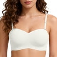 thumbnail image 2 of Levmjia Women's Strapless Wireless Bra Seamless Invisible Bandeau Bra with Adjustable Straps Convertible Push Up Comfort Support for Daily Wear, 2 of 6