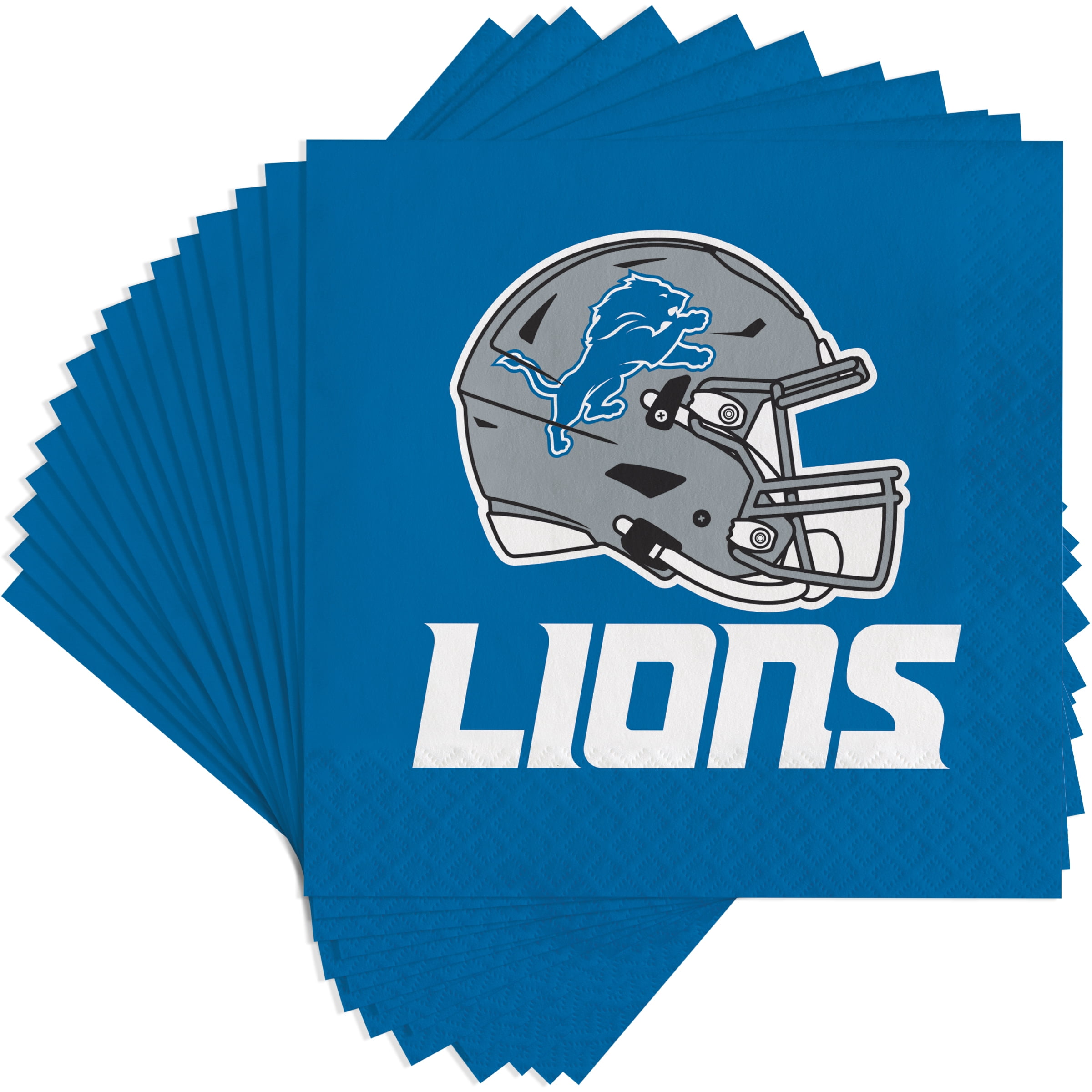 Detroit Lions Paper Napkins 48 Count for 24 Guests
