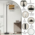 thumbnail image 4 of Arc Floor Lamp with Remote, Dimmable Bulb, Art Deco Arched Floor lamp Wild Beauty Western Sunrise Roaming Buffalo Modern Standing Lamps with for Living Room, Bedroom, Office, 4 of 5