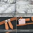 thumbnail image 6 of Tirrinia Insulated Lunch Bag for Women w/ Leather Handle, Reusable Tote Bag for Men, Fashionable Cooler Lunch Box for Working/Picnic, Black, 6 of 8