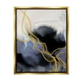 thumbnail image 5 of Stupell Industries Modern Coastal Abstract Organic Lines Blue Gold Metallic Gold Framed Floating Canvas Wall Art, 16x20, by Irena Orlov, 5 of 5