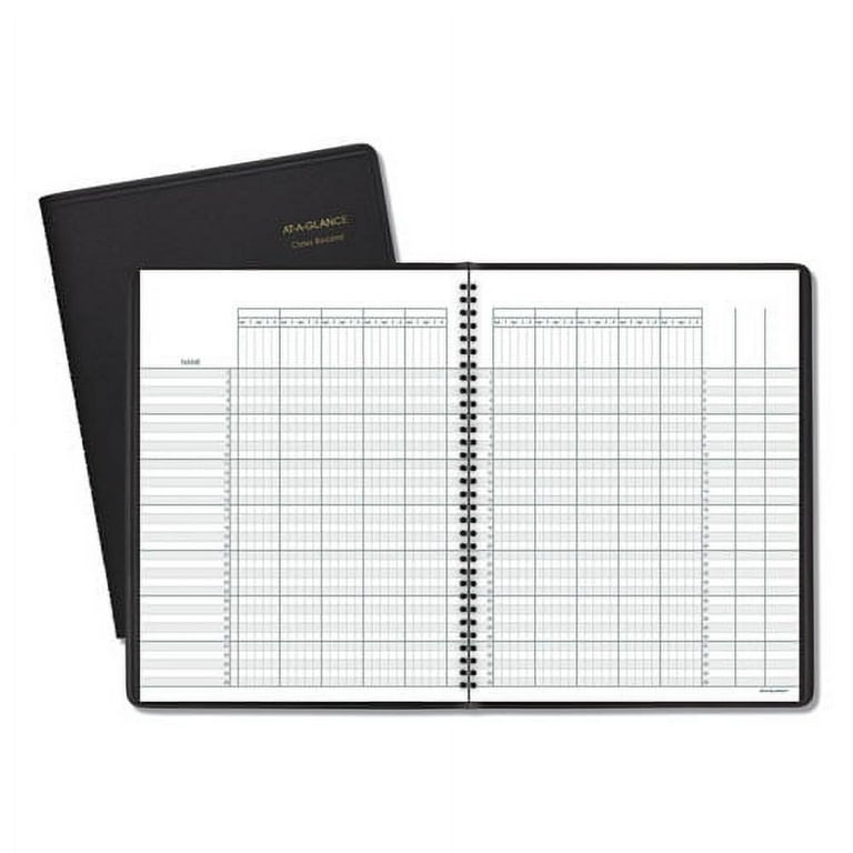 Undated Class Record Book, Nine to 10 Week Term: Two-Page Spread (35 Students), 10.88 x 8.25, Black Cover Undated Class Record Book, Nine to 10 Week Term: Two-Page Spread (35 Students), 10.88 x 8.25, Black Cover