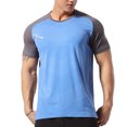 thumbnail image 6 of Youthup Men's Crew Neck Color-Block Quick Dry Athletic Short Sleeve T-Shirts 2-Pack, Stretch Breathable Moisture-Wicking, 6 of 11