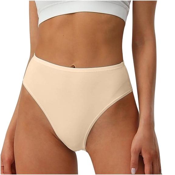 Admvng Womens Underwear Cotton Cotton Half Wrapped Hip High Waist Solid Color Pants Underwear, Size S-2XL