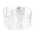 thumbnail image 4 of Transparent Acrylic Heart Shaped Makeup Brush Holder for Storage Use with Multiple Grids Clear, 4 of 4