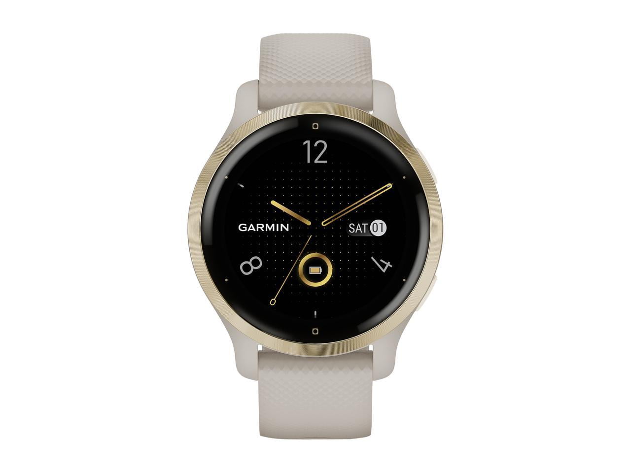 Garmin Venu 2S, Smaller-sized GPS Smartwatch with Advanced Health  Monitoring and Fitness Features, Rose Gold Bezel with White Case and  Silicone Band