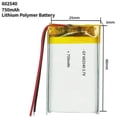 thumbnail image 1 of Batterie Li-Ion 3,7 V 750 mAh Batterie Rechargeable au Lithium Polymère 602540, 1 of 6