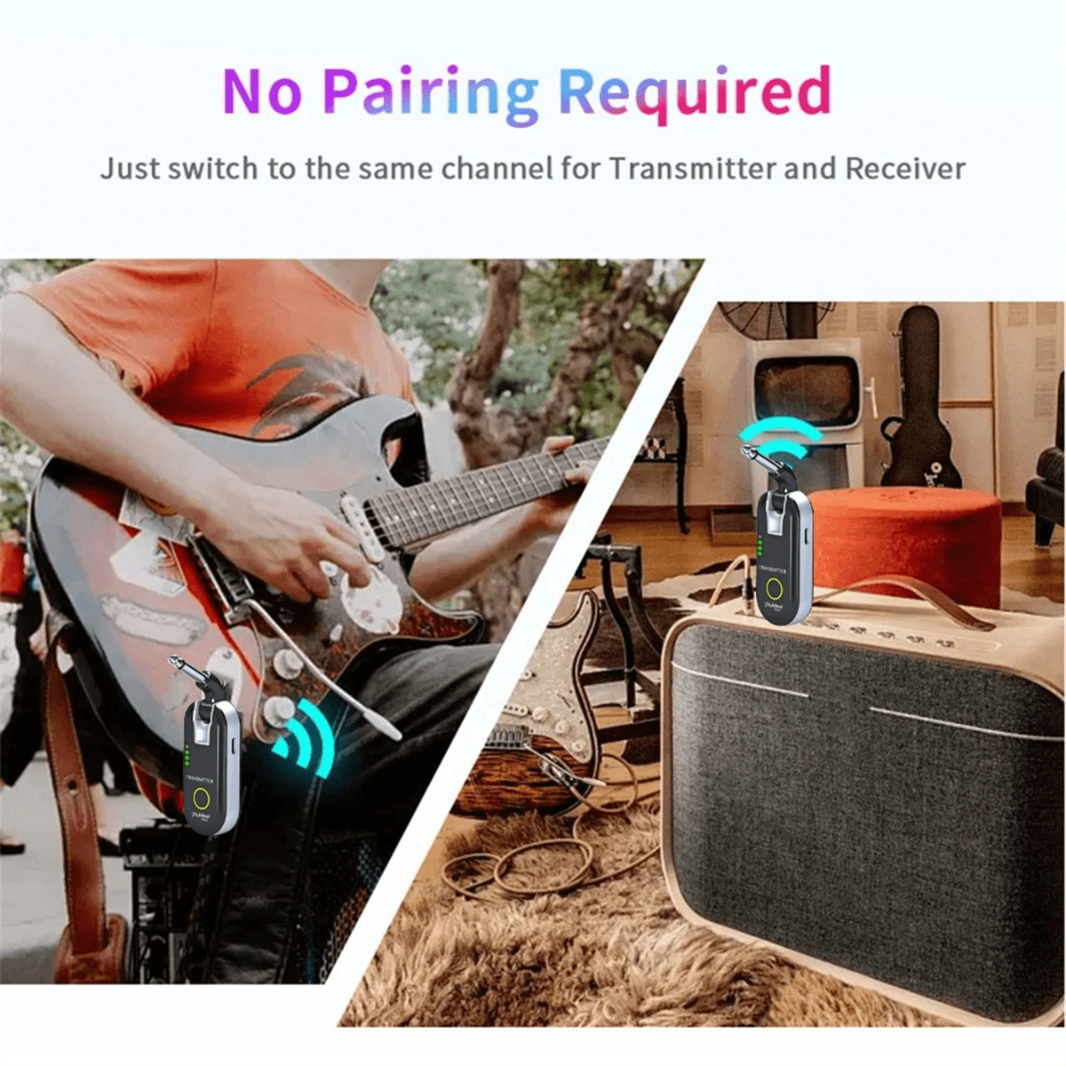 NEW M33 2.4GHZ Wireless Guitar System Rechargeable Audio Transmitter Receiver 50M Transmission Life Real-Time Transmiss,1 set * M33 2.4GHZ Wireless Guitar System