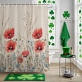 thumbnail image 5 of Vintage Floral Shower Curtain Set with Hooks, Wildflower Daisy Waterproof Fabric Bathroom Curtains Decor Home Accessories, Stall Long 54 X 78 Inch, 5 of 9