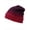 Burgundy, variant on Women's 2 Tone Beanie Chic Gradient Design, Black/Grey